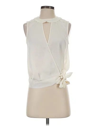 Pre-owned Express Sleeveless Blouse In Ivory