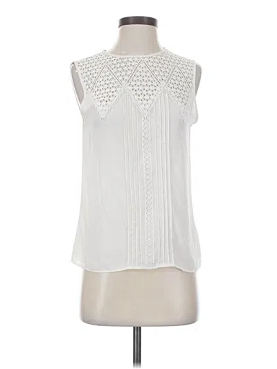 Pre-owned Express Sleeveless Blouse In Ivory