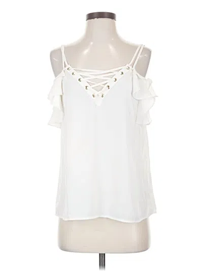 Pre-owned Express Sleeveless Blouse In Ivory