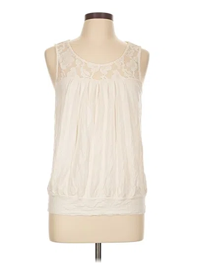 Pre-owned Express Sleeveless Blouse In Ivory