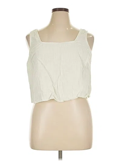 Pre-owned Express Sleeveless Blouse In Ivory