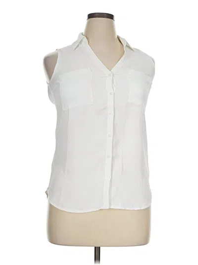 Pre-owned Express Sleeveless Blouse In Ivory