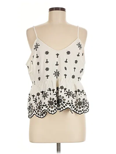 Pre-owned Express Sleeveless Blouse In Ivory