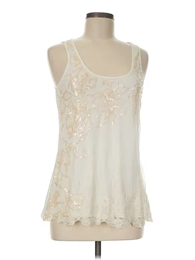 Pre-owned Express Sleeveless Blouse In Ivory