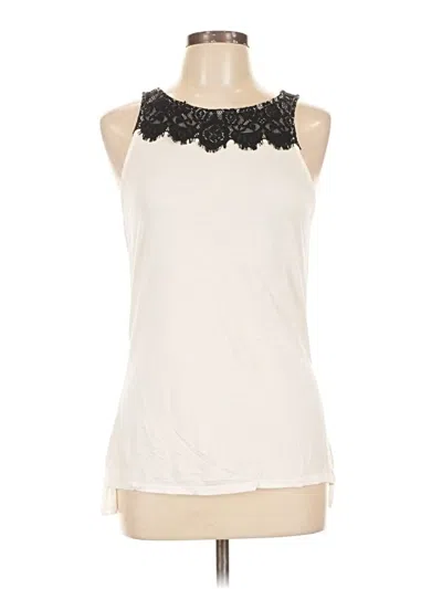 Pre-owned Express Sleeveless Blouse In Ivory