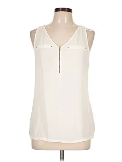 Pre-owned Express Sleeveless Blouse In Ivory