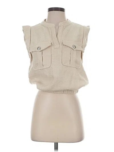 Pre-owned Express Sleeveless Blouse In Ivory