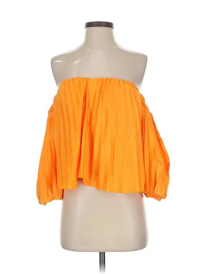 Pre-owned Express Sleeveless Blouse In Orange