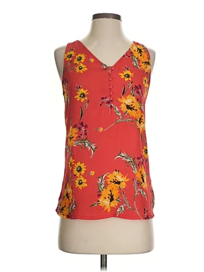 Pre-owned Express Sleeveless Blouse In Orange