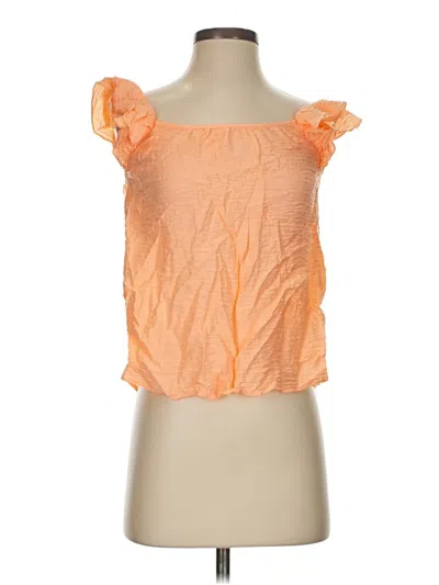 Pre-owned Express Sleeveless Blouse In Orange