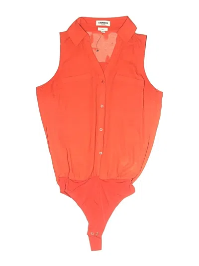 Pre-owned Express Sleeveless Blouse In Orange