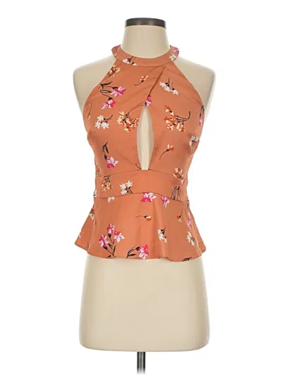 Pre-owned Express Sleeveless Blouse In Orange