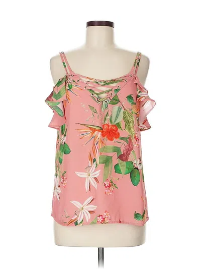 Pre-owned Express Sleeveless Blouse In Pink