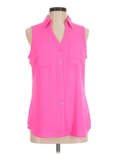 Pre-owned Express Sleeveless Blouse In Pink