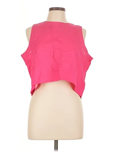 Pre-owned Express Sleeveless Blouse In Pink