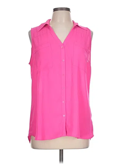 Pre-owned Express Sleeveless Blouse In Pink