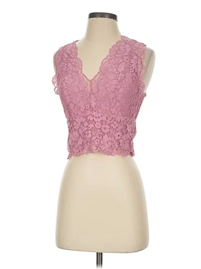Pre-owned Express Sleeveless Blouse In Pink