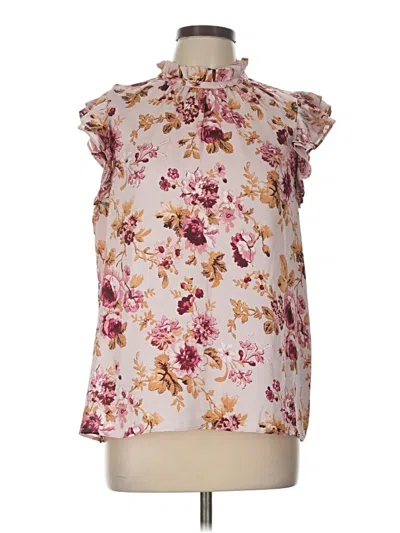 Pre-owned Express Sleeveless Blouse In Pink