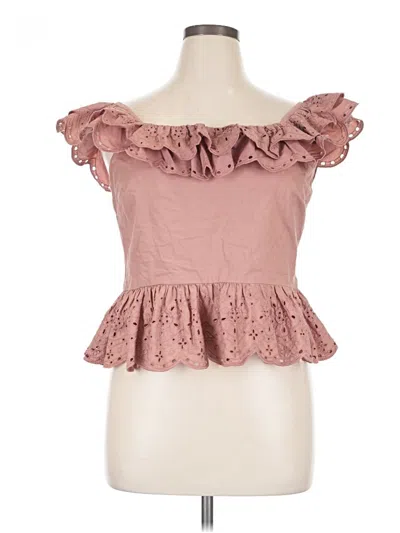 Pre-owned Express Sleeveless Blouse In Pink