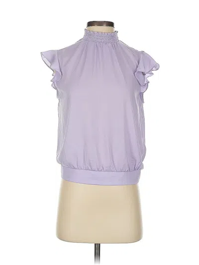 Pre-owned Express Sleeveless Blouse In Purple