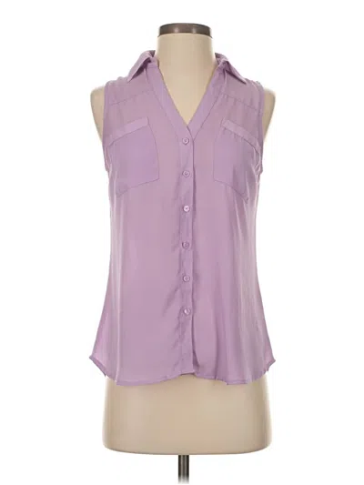 Pre-owned Express Sleeveless Blouse In Purple