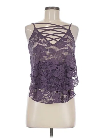 Pre-owned Express Sleeveless Blouse In Purple