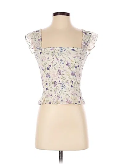 Pre-owned Express Sleeveless Blouse In Purple