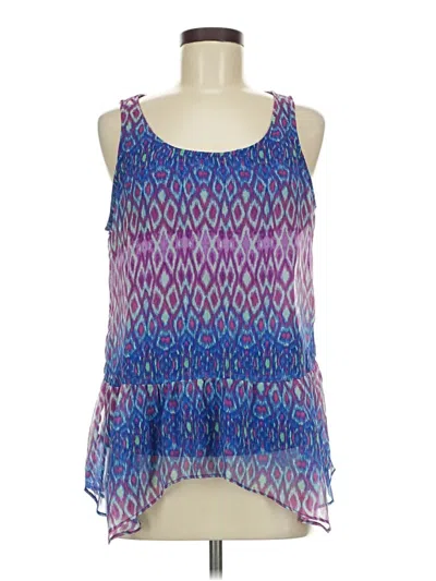 Pre-owned Express Sleeveless Blouse In Purple