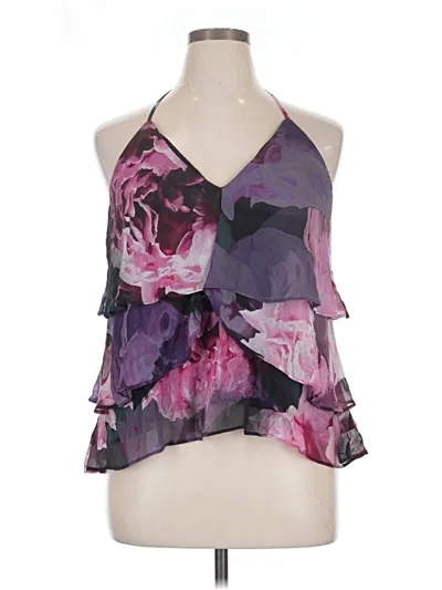 Pre-owned Express Sleeveless Blouse In Purple
