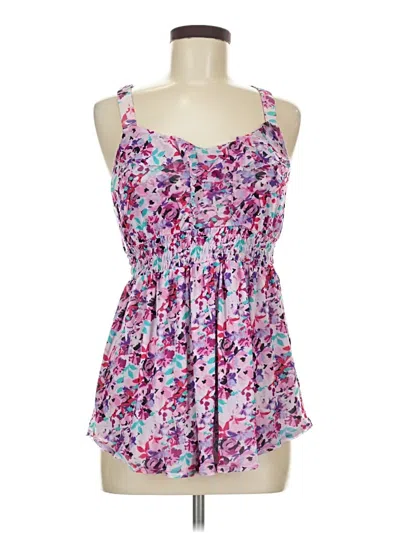 Pre-owned Express Sleeveless Blouse In Purple