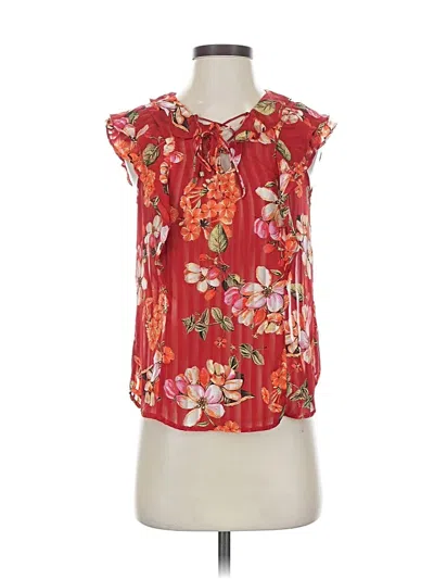 Pre-owned Express Sleeveless Blouse In Red