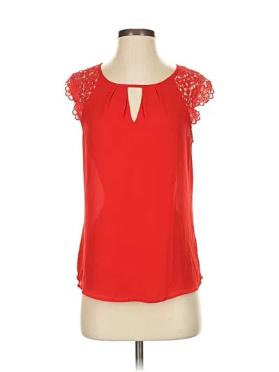 Pre-owned Express Sleeveless Blouse In Red