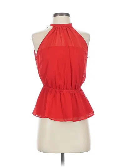 Pre-owned Express Sleeveless Blouse In Red