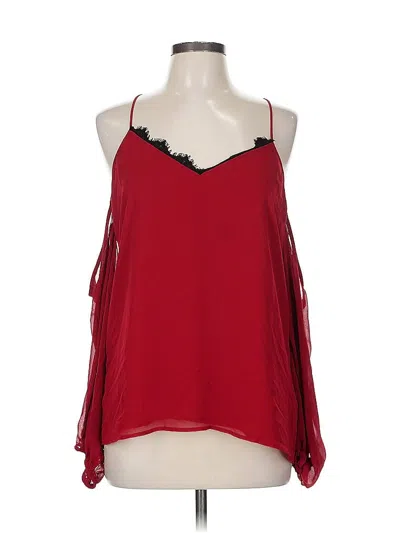 Pre-owned Express Sleeveless Blouse In Red