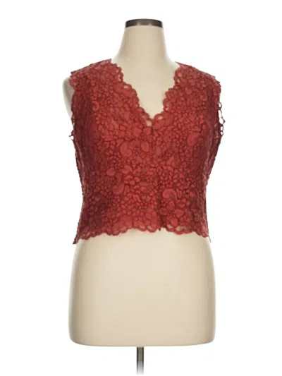 Pre-owned Express Sleeveless Blouse In Red