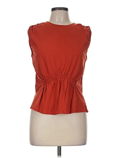 Pre-owned Express Sleeveless Blouse In Red