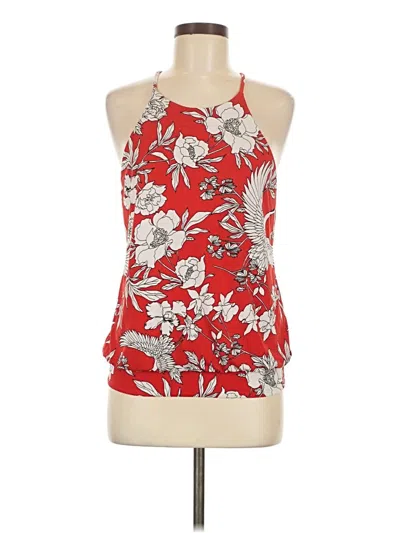 Pre-owned Express Sleeveless Blouse In Red