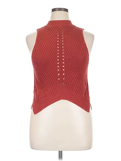 Pre-owned Express Sleeveless Blouse In Red