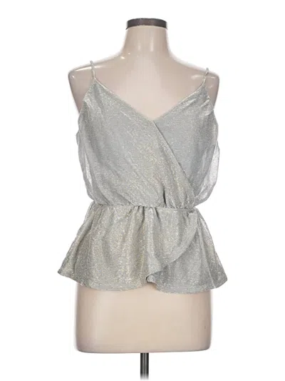 Pre-owned Express Sleeveless Blouse In Silver