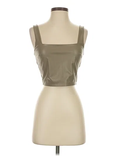 Pre-owned Express Sleeveless Blouse In Tan