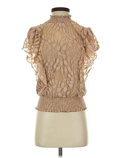 Pre-owned Express Sleeveless Blouse In Tan