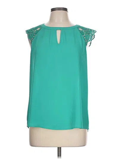 Pre-owned Express Sleeveless Blouse In Teal