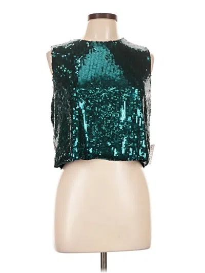 Pre-owned Express Sleeveless Blouse In Teal