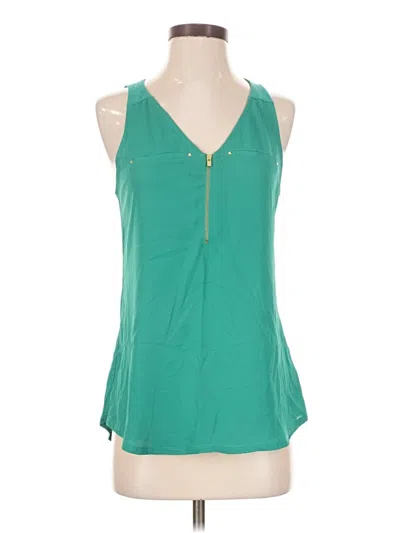 Pre-owned Express Sleeveless Blouse In Teal