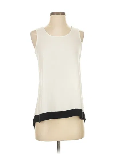 Pre-owned Express Sleeveless Blouse In White