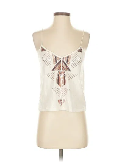 Pre-owned Express Sleeveless Blouse In White