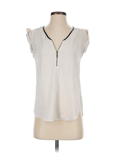 Pre-owned Express Sleeveless Blouse In White