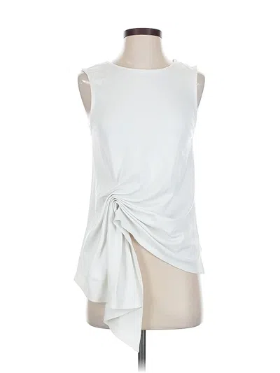 Pre-owned Express Sleeveless Blouse In White