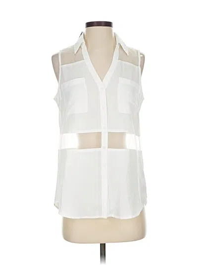 Pre-owned Express Sleeveless Blouse In White