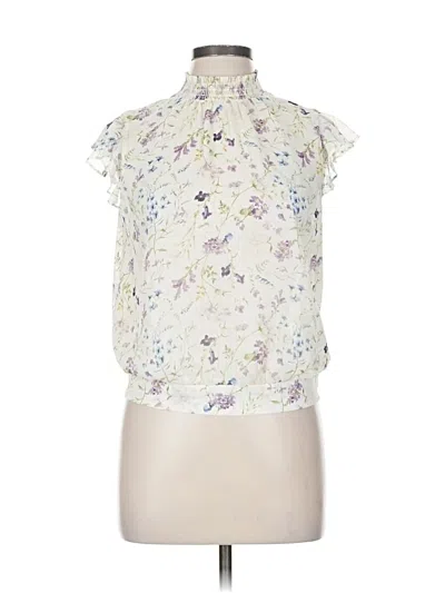 Pre-owned Express Sleeveless Blouse In White